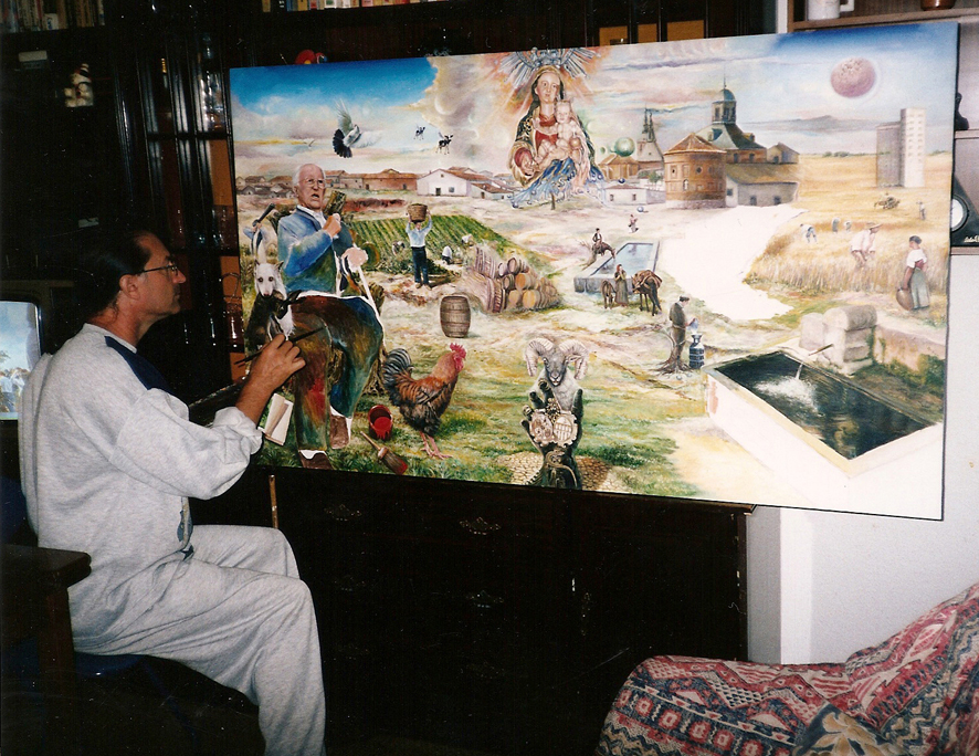 Pintando Navalcarnero y a Jesús Casas